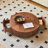 Kemberton Walnut Round Coffee Table with Storage Drawers Black Base-1690003232