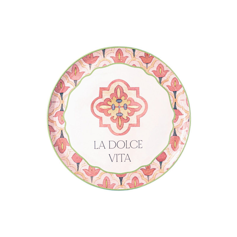 Elegant 30 cm Pink Ceramic Service Plate, Dishwasher Safe | 11.8 x 11.8 x 0.8 inches | 100% Ceramic Construction, Ideal for Serving and Entertaining, Modern Design for Home & Special Occasions
