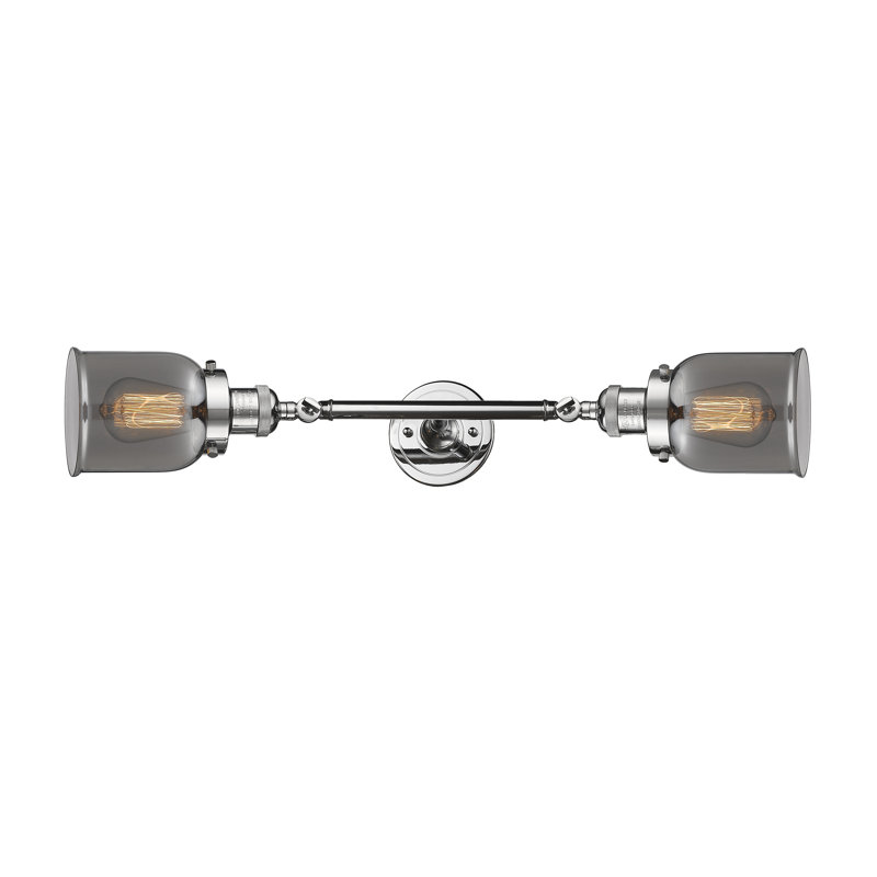 Latta 2 - Light Dimmable Vanity Light, LED, Polished Chrome, Plated Smoked