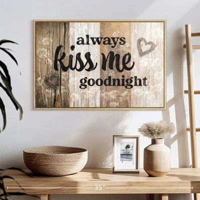 Plaque murale Kiss Me Goodnight