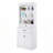 Bathroom Storage Cabinet with Two Doors, Drawers, Adjustable Shelf & Three Open Shelves