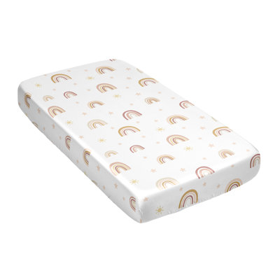 Drap-housse pour lit de bébé Boho Rainbow Satin par Sweet Jojo Designs