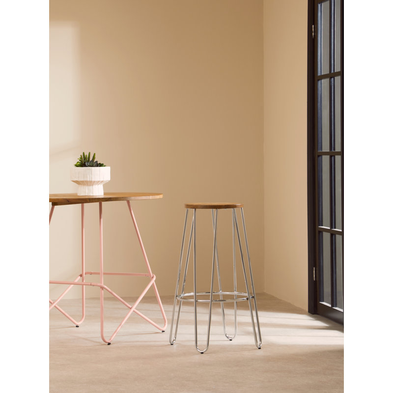 McMahon Counter Stool with Metal Frame, Sliver