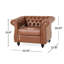 Chaise de salon en tissu d'ameublement Pu