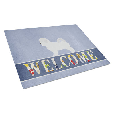 Planche à découper en verre à trésors caroline Welcome Dog