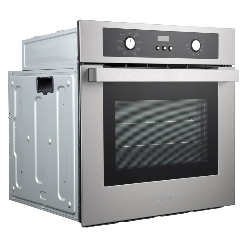 Cosmo 24 in. Lumin Collection 2.9 cu. ft. Electric Wall Oven, 8 Functions & Turbo True European Convection in Stainless Steel
