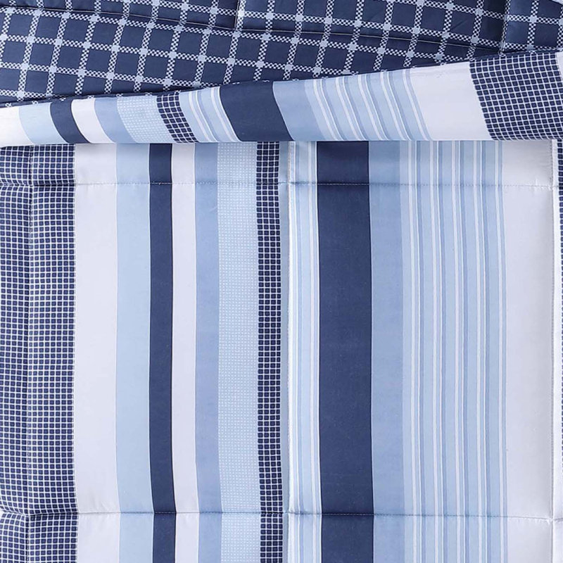  Ensemble d'édredon en microfibre moderne et contemporain, Édredon simple + 1 taie décorative standard + co
