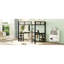 Lit mezzanine avec bureau et garde-corps - Métal noir pour solution de rangement efficace pour la chambre à coucher