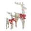 Ensemble de 2 décorations de Noël renne blanc et brun avec éclairage à DEL 40 po