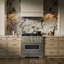 ZLINE Autograph 36 in. Classic Gas DuoPro Range in Satin Steel and Champagne Bronze Accents-1717867640-1717867643