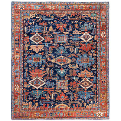 Raffin One-of-a-Kind Hand-Knotted Area Rug - Blue, 8' 0" x 9' 10"