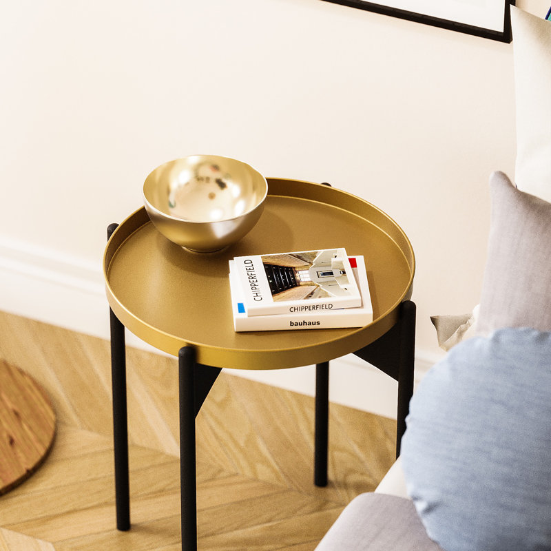 Glorias End Table, Gold