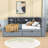Haileyjo Wood Daybed with 2 Drawers,USB Charging and Shelves-1702522325-1702522330