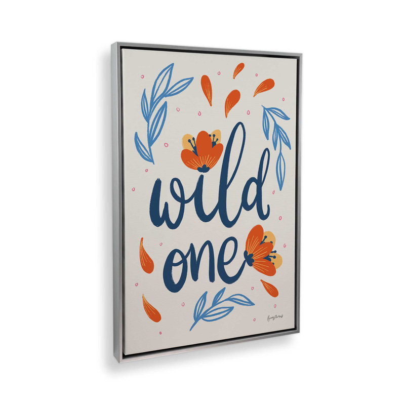 «Wild Petals», reproduction sur toile, Cadre flottant en chrome poli, H 12,75 po x l 8,75 po x P 1,75 po