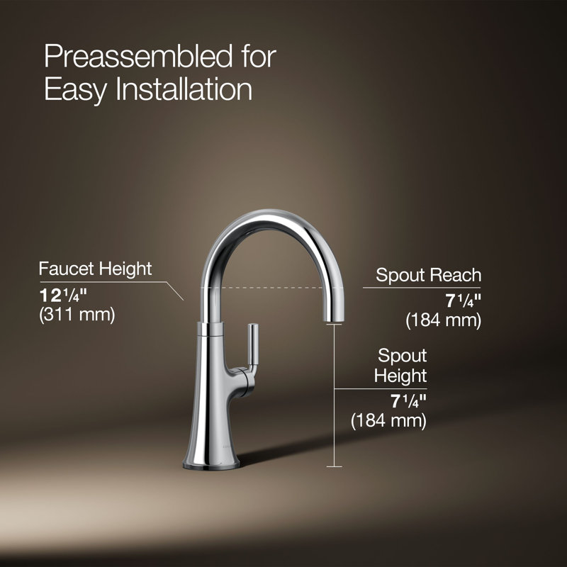 Tone Single-Handle Bar Sink Faucet, Polished Chrome