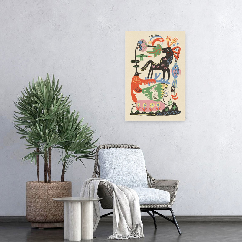 Impression d'art mural enchanté «Folk Art», H 24 po x l 16 po
