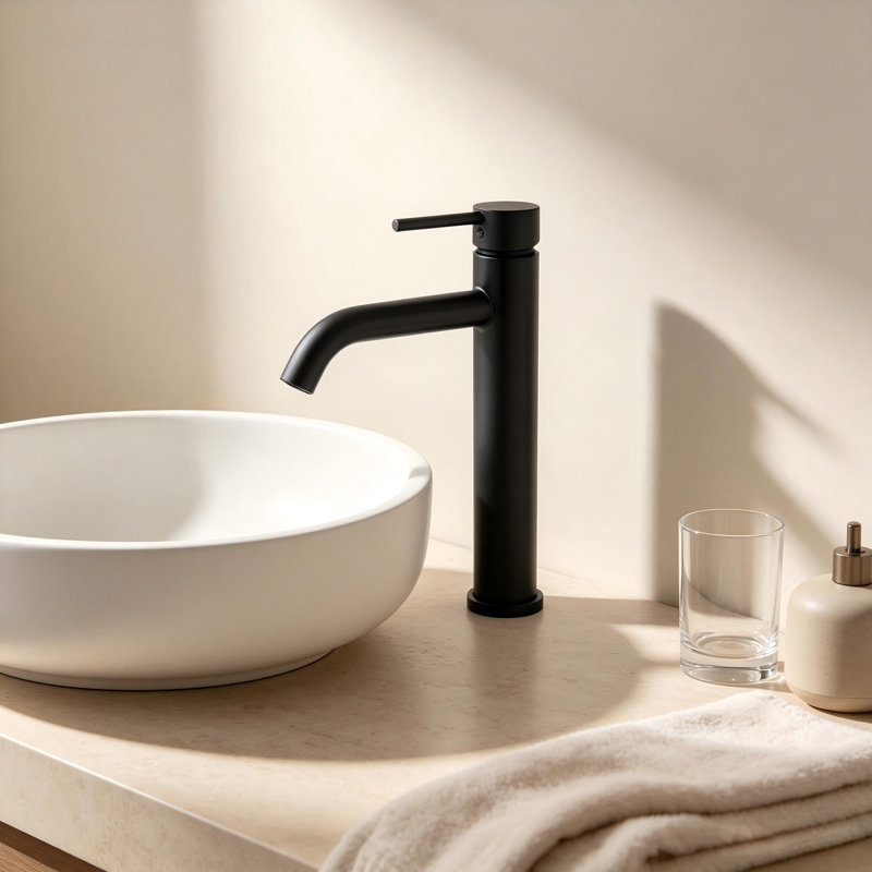 Vessel Sink Faucet Single Handle Bathroom Faucet, Matte Black