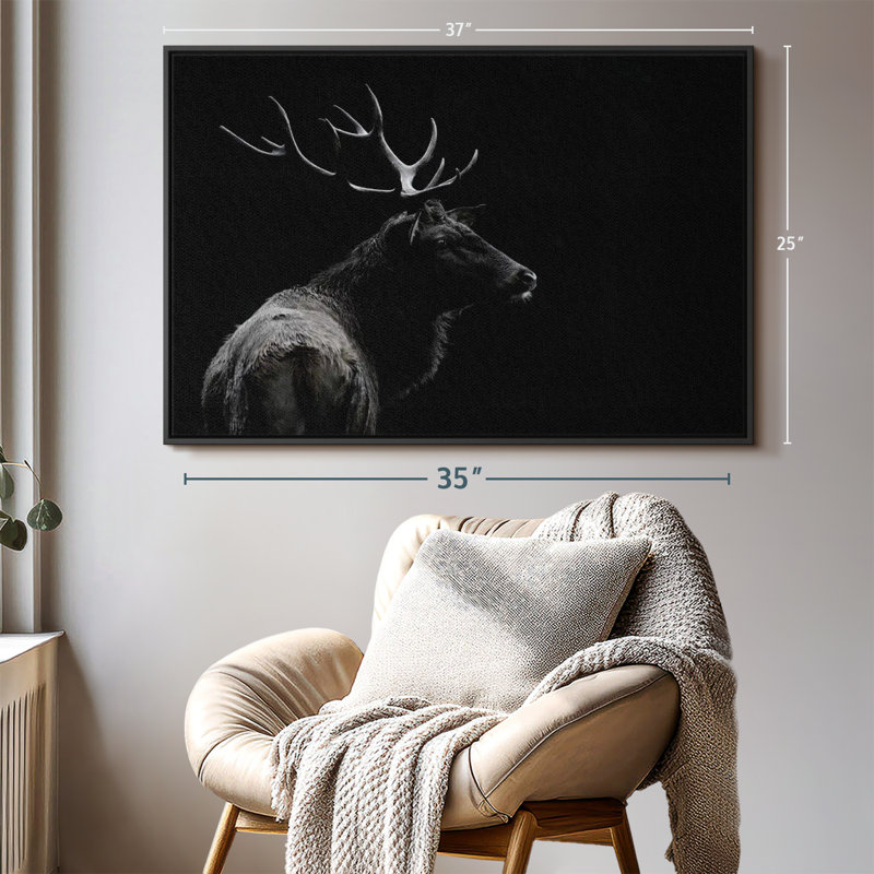 Impression sur toile monochrome, H 25 po x l 37 po