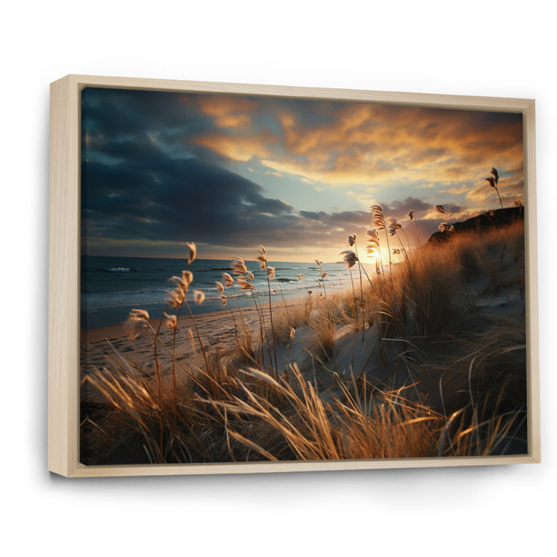 Golden Sands A Envoûtant VII sur toile, H 24 po x l 32 po, Cadre naturel flottant