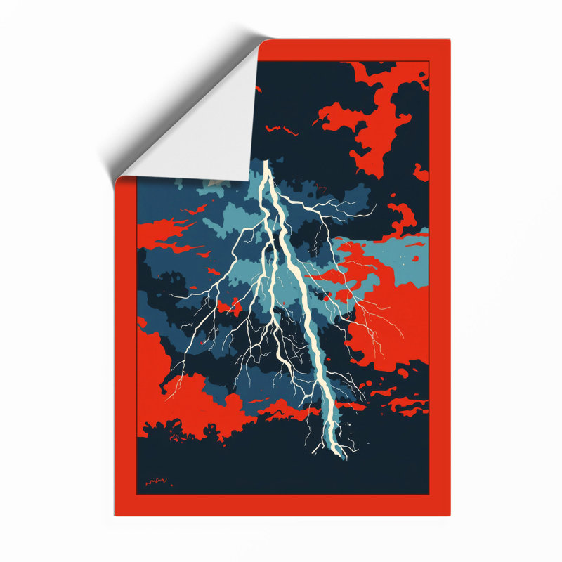 Lightning Strike Modern - Print, Unframed, A1 - 84.1 x 59.4 cm