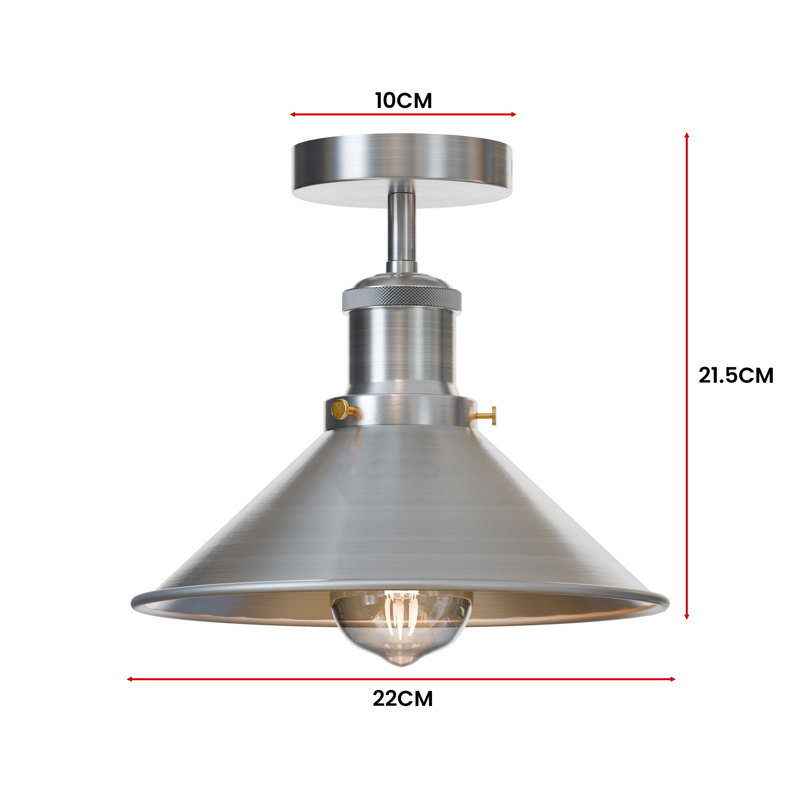 Semi Flush Mount, Satin Nickel