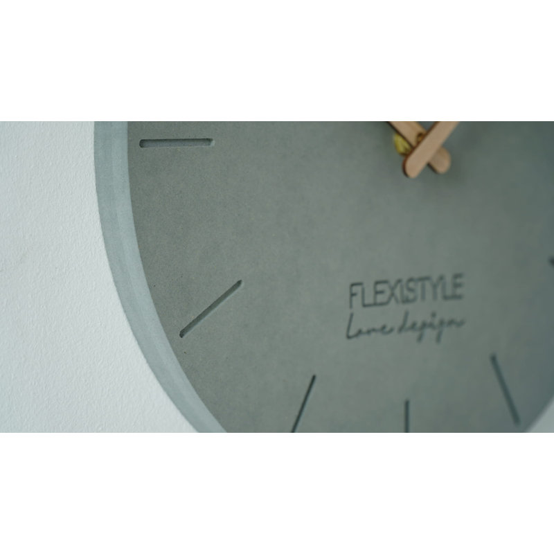 Eko Solid Wood Wall Clock, Grey