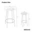 Ensemble de table de bar 3 pièces avec 2 tabourets de bar - Table de salle à manger de style pub moderne-1912370793