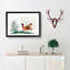 Two Walking Birds - Picture Frame Painting Print-55606044-55606045