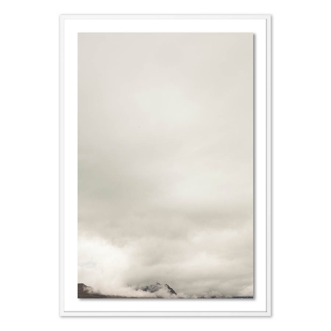 Clouds "Clouds 11" Print by Riley Ryan, White, 60" H x 42" W x 2.5" D