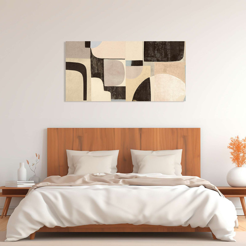 Geometric And Abstract Art: Pale Winter by Steve Roja - Wrapped Canvas Print, 50cm H x 100cm W x 4cm D
