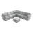 Modular 6-Seater Sectional With Storage Ottoman, Living Room Furniture-427493115-427493108