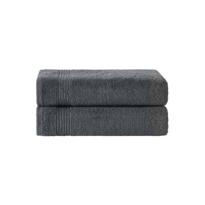 Ozdilek 2-Piece Bath Towels, 27x54 100% Turkish Cotton, Luxury Quick Dry, Extra Large, Fade-Resistant, Eco-Friendly, Spa Towel, Comfortable (Antrazit Grey)