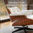 Leather Lounge Chair with Ottoman, Solid Wood Frame and Heavy-Duty Aluminum Alloy Base-1702219449