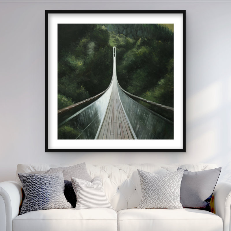 Pont Steep - décor de paysages bruns encadrés, H 36 po x l 36 po