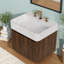 Meuble-lavabo flottant moderne en bois de noyer (avec meuble-lavabo et lavabo) avec rangement-805927316