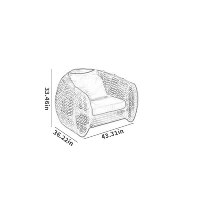 Chaise longue d'extérieur moderne en osier de rotin pour l'extérieur