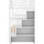 Lit simple superposé au dessus d'un lit gigogne avec rangement en pin blanc, largeur de 42,3 po et structure en pin