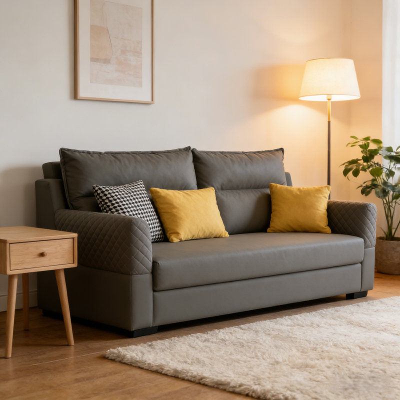 70.86" Versatile Luxury Sofa Bed With Hidden Retractable Storage Box--Arrtle Furniture