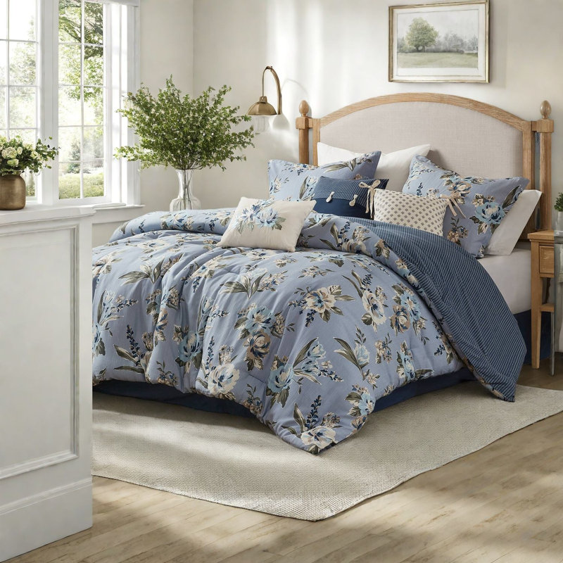 Ensembles de literie à motif floral rétro, élégance en coton, style maison de campagne pour toutes les saisons