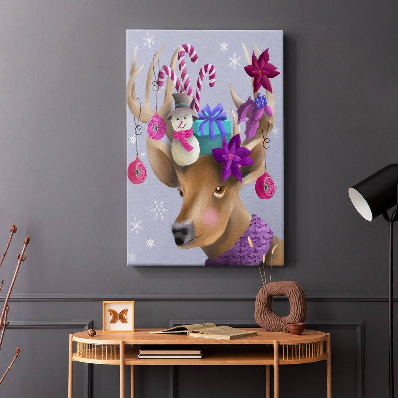 Christmas Friends II -Gallery Wraraped Cavas, H 18 po x l 12 po
