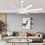 Ventilateur de plafond moderne à 65 pales de 65 pouces avec lumière DEL à intensité variable et télécommande, grand ventilateur de moteur à 6 vitesses à courant continu pour grande pièce