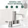 4 in. Centerset Double Handles Waterfall Spout Bathroom Sink Faucet with Pop-up Drain