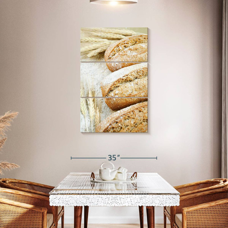 Yarlin Three Wheat Loaves, 45" H x 28" W