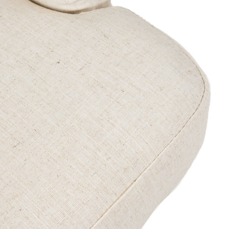 Tabouret de bar pivotant à 360 degrés avec superbe garniture cloutée, ensemble de 2, beige