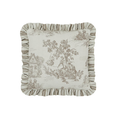 Coussin en tissu taupe de 20 po Austin Horn Classics Cosmopolitan Toile