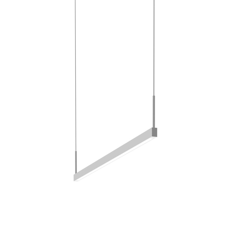 Thin-Line 2 - Light LED Kitchen Island Pendant, Satin White, 3000K, 5" H x 36" W x 0.75" D