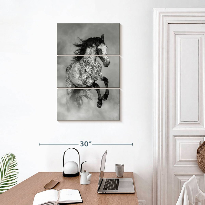 Ronce noir et blanc Appaloosa, H 32 po x l 20 po