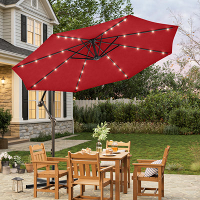 Parasol d'extérieur suspendu en acier Doresha