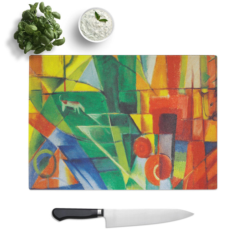 Landscape with Animals by Franz Marc Chopping Board, 0.4cm H x 20cm W x 28.5cm L