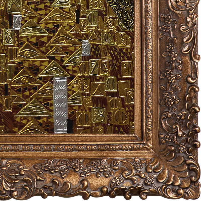 Portrait of Adele Bloch Bauer par Gustav Klimt - Reproduction d'art sur toile encadrée, H 33,5 po x l 29,5 po x P 2 po, Or